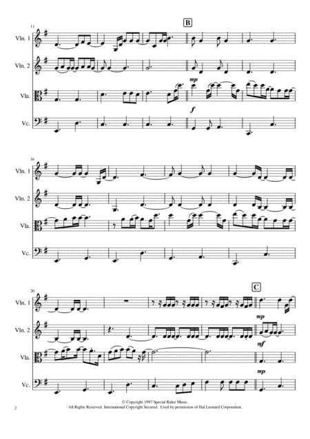 You And Me Lifehouse String Quartet Page 2