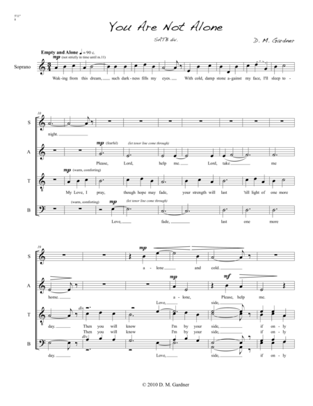 You Are Not Alone Satb Divisi Page 2