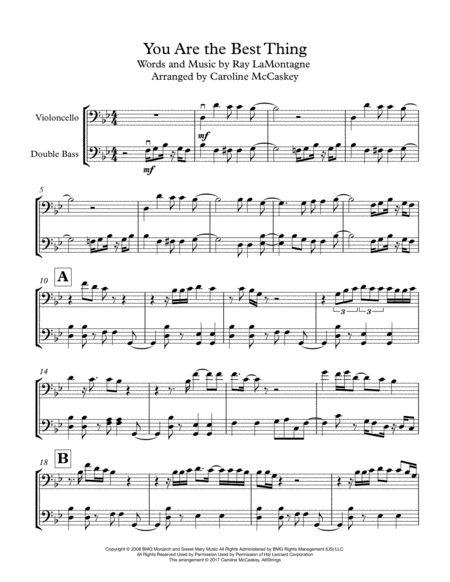 You Are The Best Thing Cello And Double Bass Duet Page 2