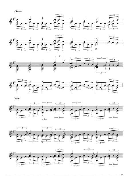 You Are The Reason Solo Guitar Score Page 2