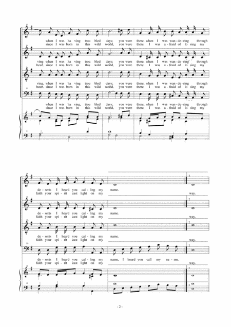 You Are There Air On G String Choir Satb And Organ Page 2