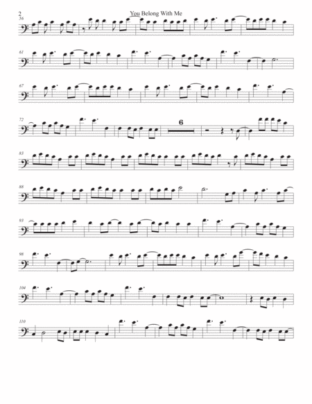 You Belong With Me Easy Key Of C Euphonium Page 2