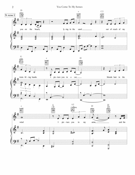 You Come To My Senses Chicago Piano Vocal Guitar Page 2