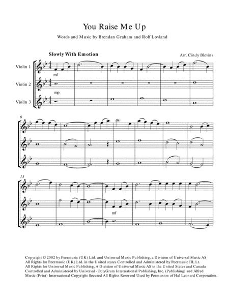 You Raise Me Up Easy Violin Trio Page 2