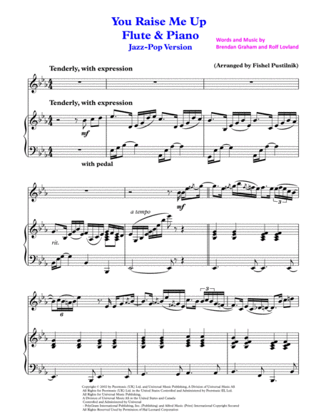 You Raise Me Up For Flute And Piano Jazz Pop Version Video Page 2