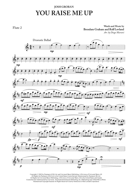 You Raise Me Up For Flute Quartet Page 2