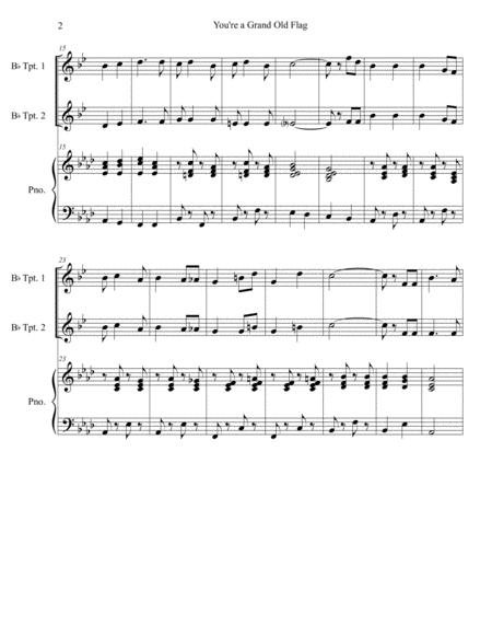 You Re A Grand Old Flag Trumpet Duet And Piano Page 2