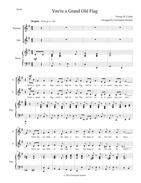 You Re A Grand Old Flag Vocal Duet And Piano Page 2