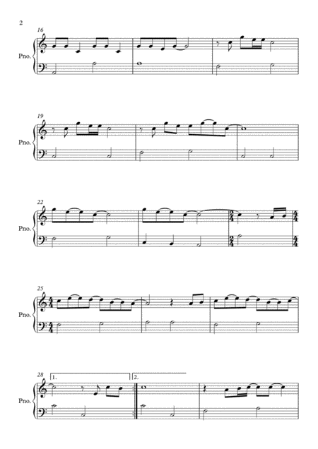 You Re Beautiful C Major By James Blunt Easy Piano Page 2