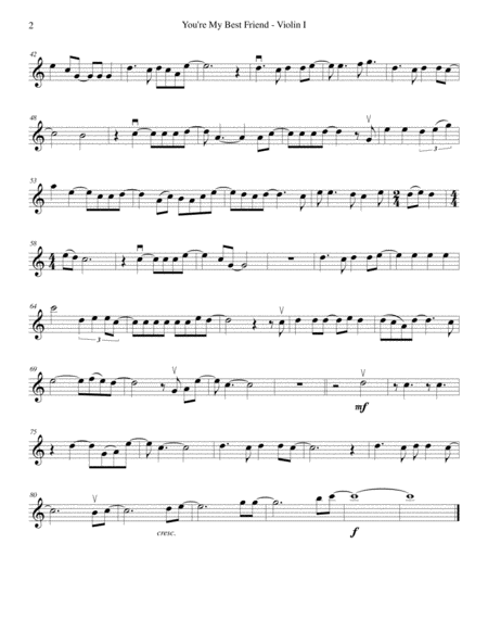 You Re My Best Friend String Quartet Page 2