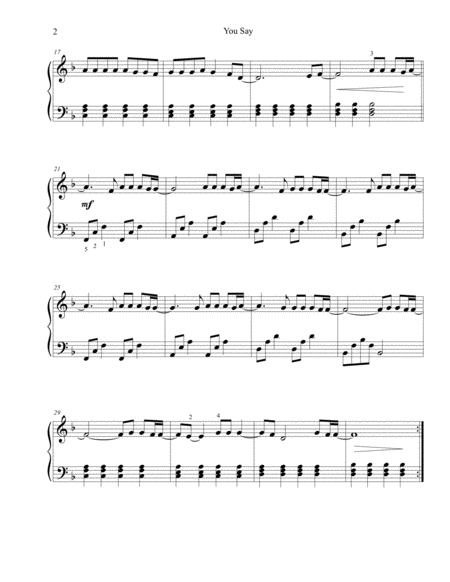 You Say Easy Piano Page 2