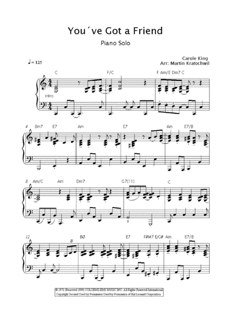 You Ve Got A Friend Piano Solo Page 2