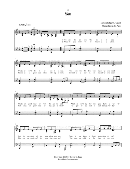 You Vocal Solo With Piano Accompaniment Or Piano Solo Page 2