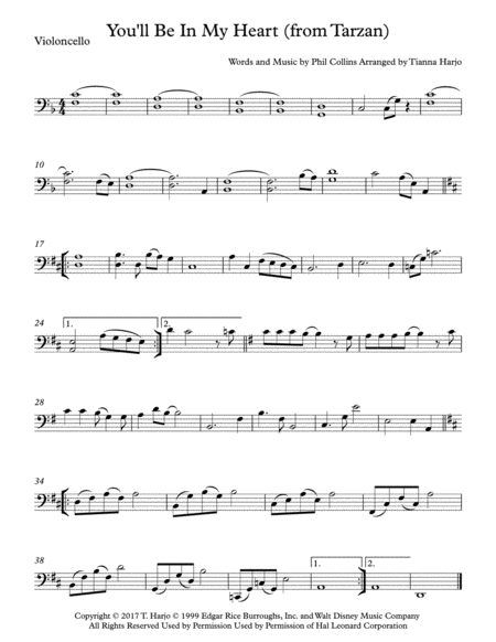 You Will Be In My Heart Duet Violin And Cello Page 2