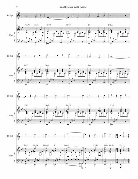 You Will Never Walk Alone For Bb Trumpet Solo And Piano Page 2