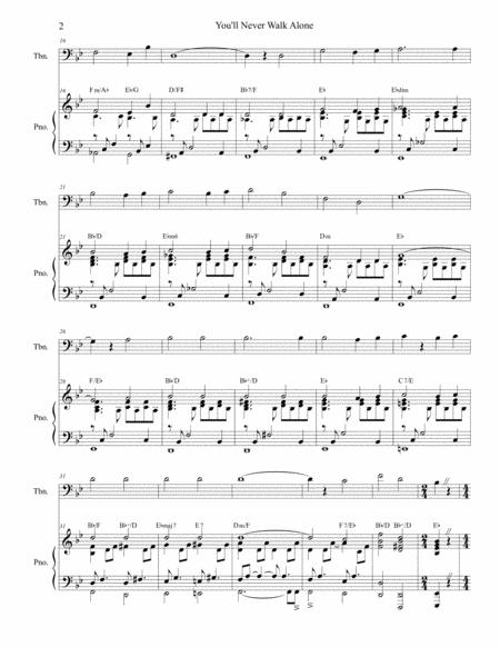 You Will Never Walk Alone For Trombone Solo And Piano Page 2