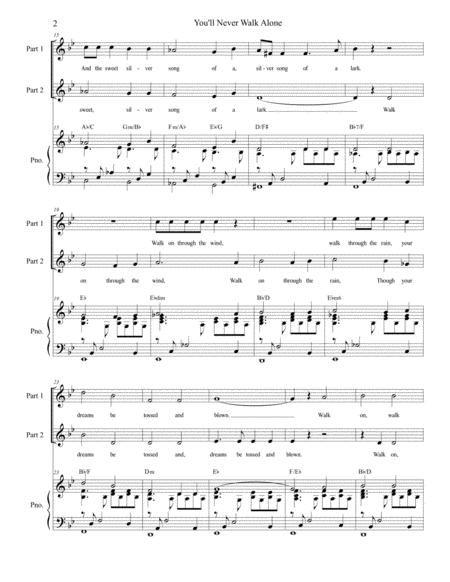 You Will Never Walk Alone For Unison 2 Part Treble Page 2