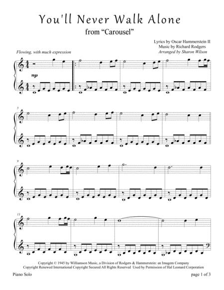 You Will Never Walk Alone Intermediate Piano Solo Page 2