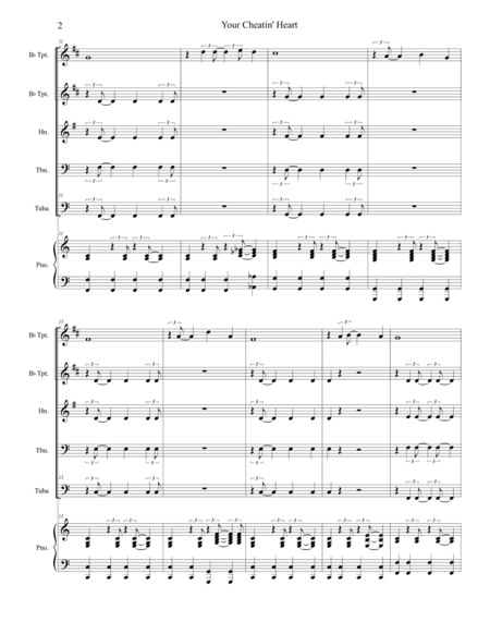 Your Cheatin Heart For Brass Quintet Page 2