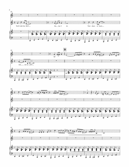 Your Cheatin Heart For Vocal Solo With Clarinet Opt Soprano Sax And Piano Accompaniment Hank Williams Country Page 2