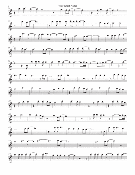 Your Great Name Original Key Soprano Sax Page 2