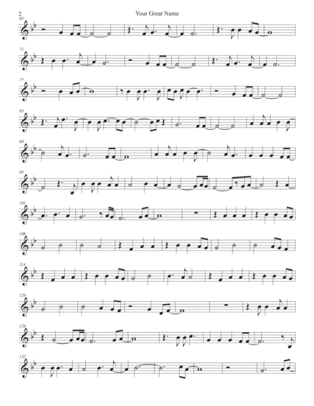 Your Great Name Original Key Violin Page 2