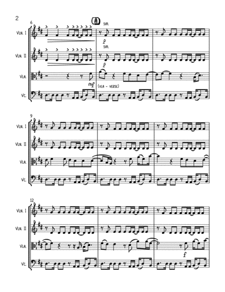 Your Love Has Lifted Me Higher And Higher String Quartet Page 2