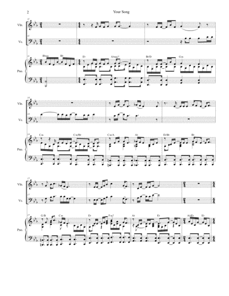 Your Song Duet For Violin And Cello Page 2