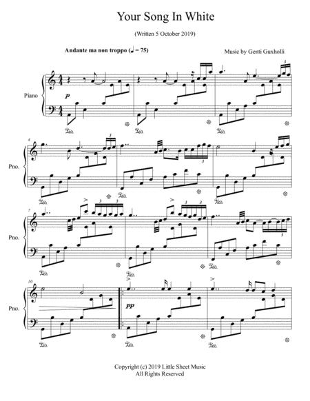 Your Song In White Piano Solo Page 2