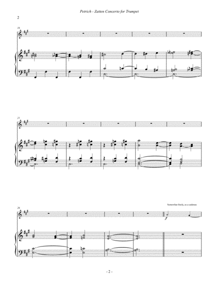 Zatten Concerto For Trumpet With Piano Accompaniment Page 2