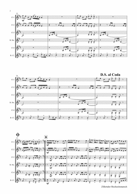 Zillertaler Hochzeitsmarsch Oktober Fest Clarinet Quintet Page 2