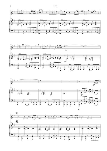 Zita For Alto Saxophone And Piano Page 2