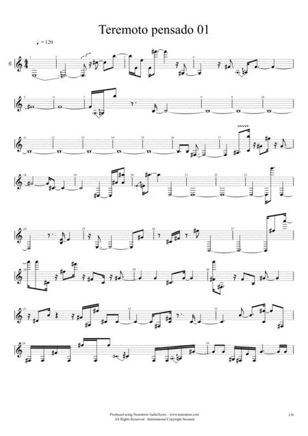 Free Sheet Music 01 Teremoto Pensado