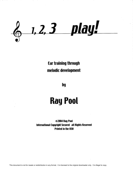 Free Sheet Music 1 2 3 Play