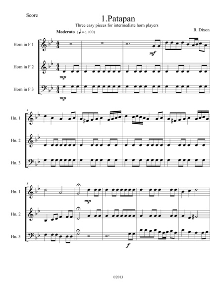 1 Patapan Sheet Music