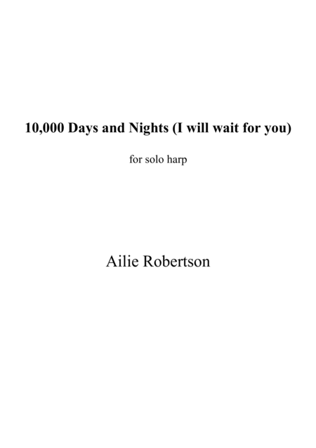 Free Sheet Music 10 000 Days And Nights