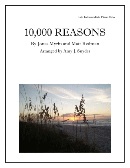 10 000 Reasons Bless The Lord Piano Solo Sheet Music