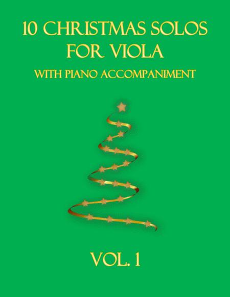 10 Christmas Solos For Viola With Piano Accompaniment Vol 1 Sheet Music