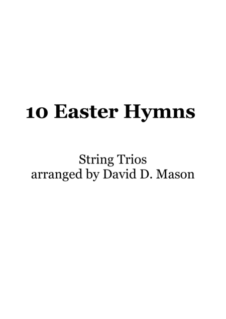 Free Sheet Music 10 Easter Hymns For String Trio With Piano Accompaniment