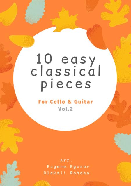 10 Easy Classical Pieces For Cello Guitar Vol 2 Sheet Music