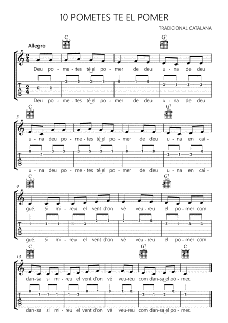 10 Pometest El Pomer Sheet Music