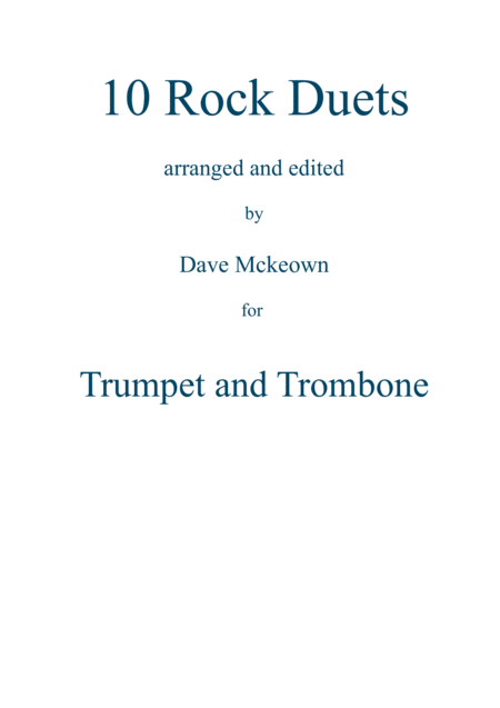 10 Rock Duets For Trumpet And Trombone Sheet Music