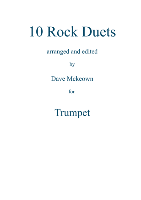 Free Sheet Music 10 Rock Duets For Trumpet