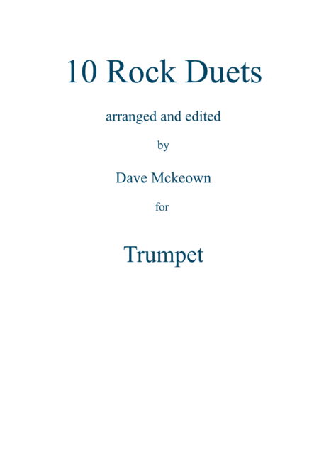 10 Rock Duets For Trumpet Sheet Music