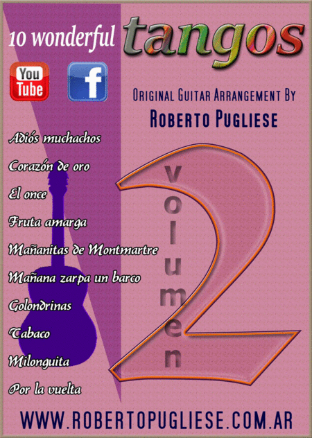 10 Wonderful Tangos For Guitar By Roberto Pugliese Volumen 2 Sheet Music