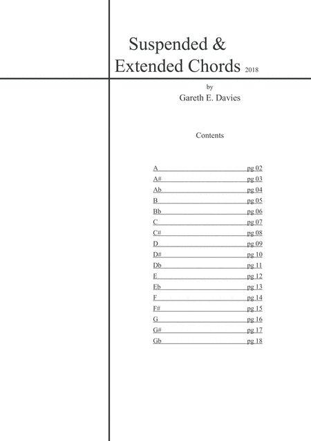 12 Bar Blues Suspended Extended Chords Sheet Music