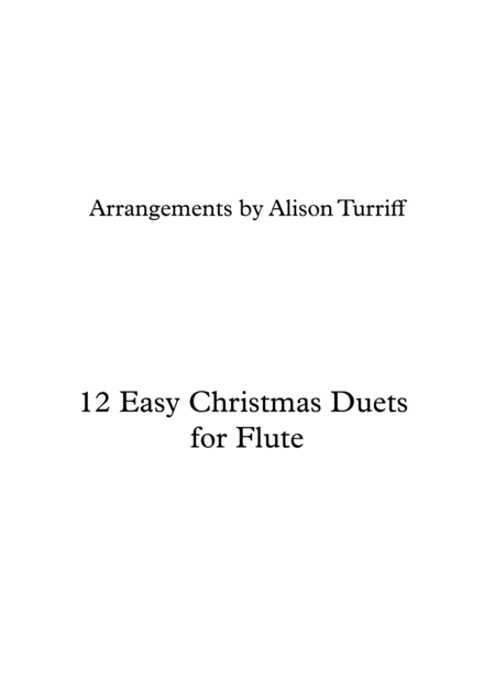 Free Sheet Music 12 Easy Christmas Duets For Flute