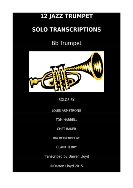 12 Jazz Trumpet Solo Transcriptions For Bb Trumpet Sheet Music