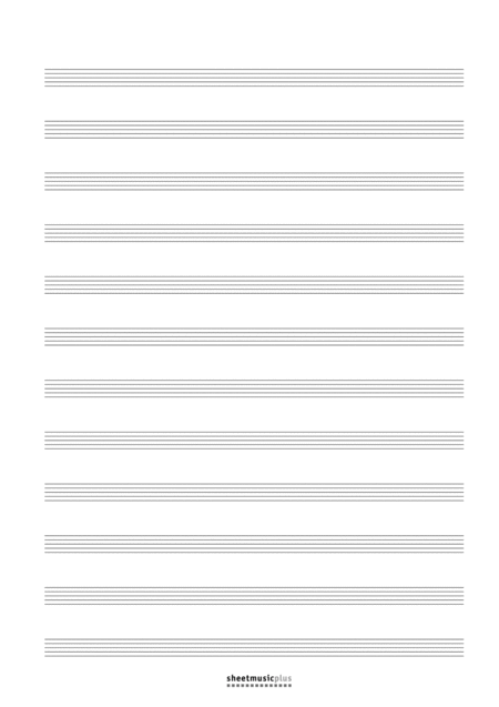 Free Sheet Music 12 Staff Paper