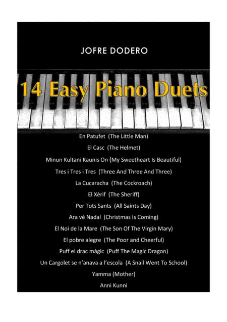 14 Easy Piano Duets Four Hands Sheet Music